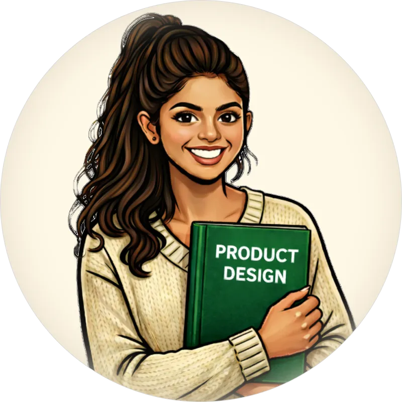 Vijitha holding a book